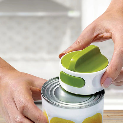 Portable Can Opener Stainless Steel Manual Rotary Cap Screwing Device Labor-saving Bottle Opener Kitchen Multi-purpose Gadget