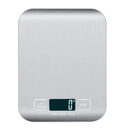 Digital Kitchen Scale with LED Display 5kg/1g Stainless Steel Electronic Weighing for Food Jewelry Snacks Baking Home Tools