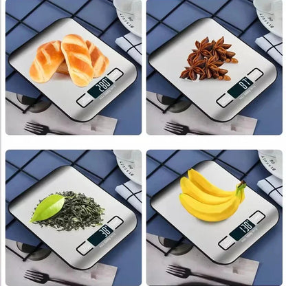 Digital Kitchen Scale with LED Display 5kg/1g Stainless Steel Electronic Weighing for Food Jewelry Snacks Baking Home Tools