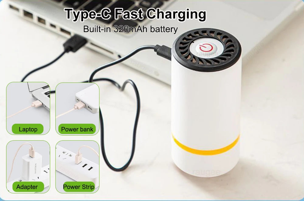 Electric Vacuum Sealer Pump Portable Handheld Vacuum Sealer Pump with Reusable Zipper Vacuum Bags BPA-Free Vacuum Packaging Bag